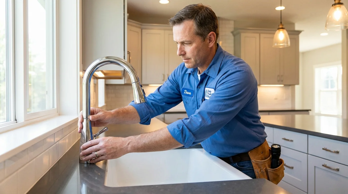 Kitchen faucet installation by Johns Plumbing LLC in Manchaca