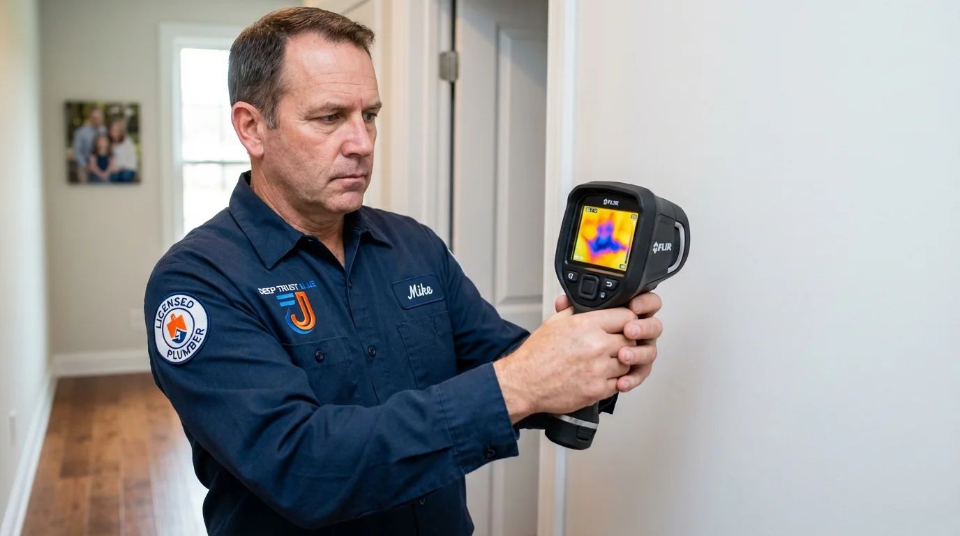 Thermal imaging leak detection by Johns Plumbing LLC in Manchaca